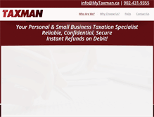 Tablet Screenshot of mytaxman.ca